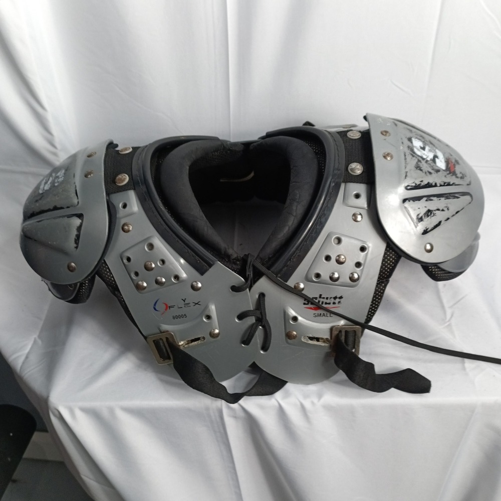 Schutt Y-Flex Youth Football Shoulder Pads Gray Black Size Small 80005
